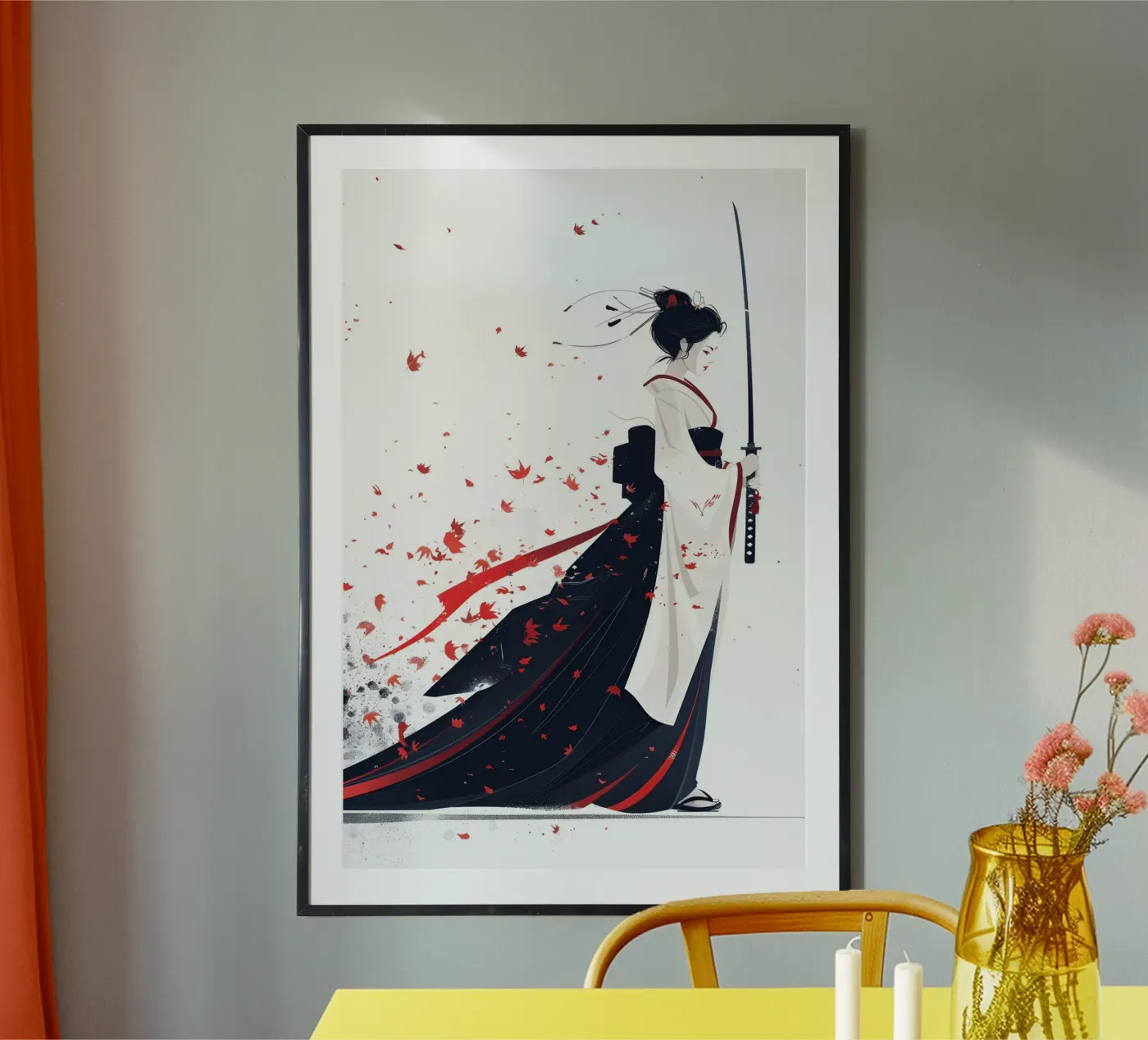 Samurai Geisha poster da M-Ulrich-Digital Art