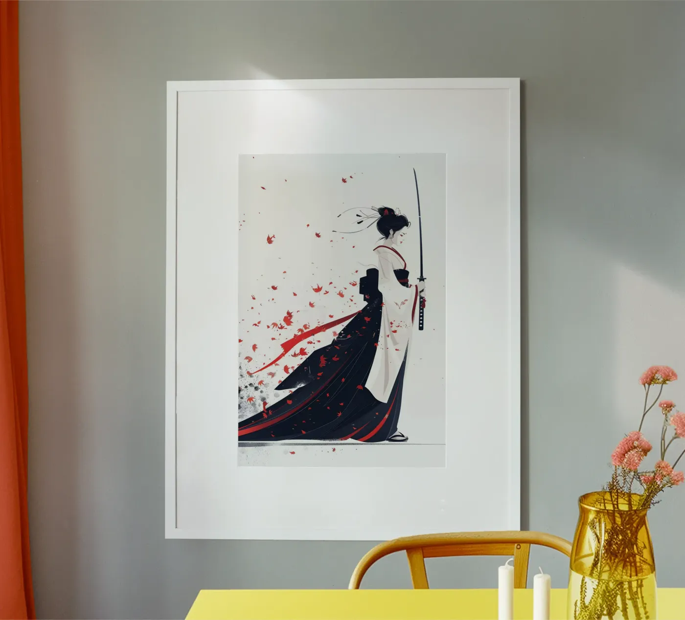 Samurai Geisha poster da M-Ulrich-Digital Art