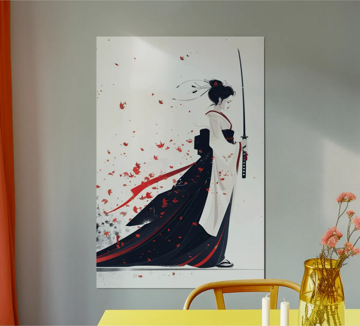 Samurai Geisha poster da M-Ulrich-Digital Art