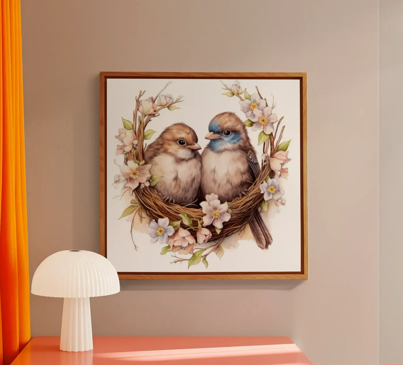 Baby Sparrows Acryl-Glas von Happy Littles