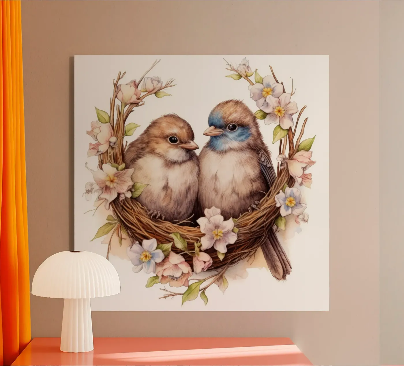 Baby Sparrows Acryl-Glas von Happy Littles