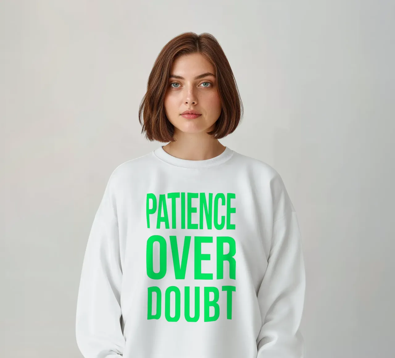 OVER series - bold letters, brave values (5 colors) sudadera de FRICKE DESIGN