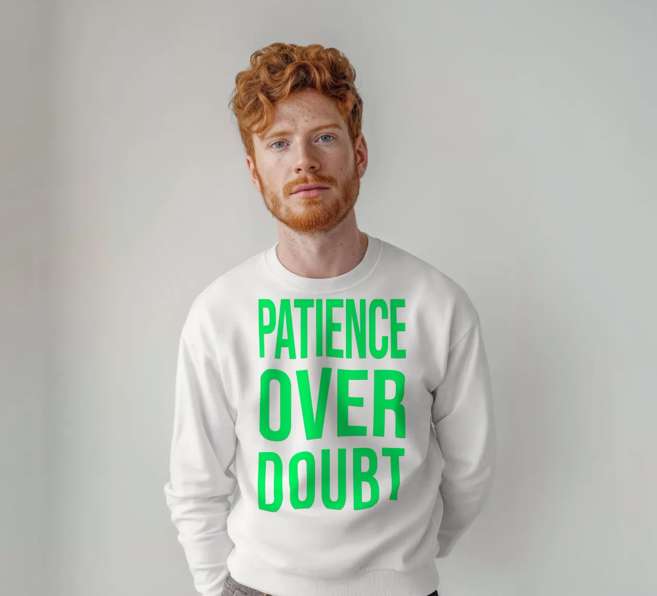 OVER series - bold letters, brave values (5 colors) sudadera de FRICKE DESIGN