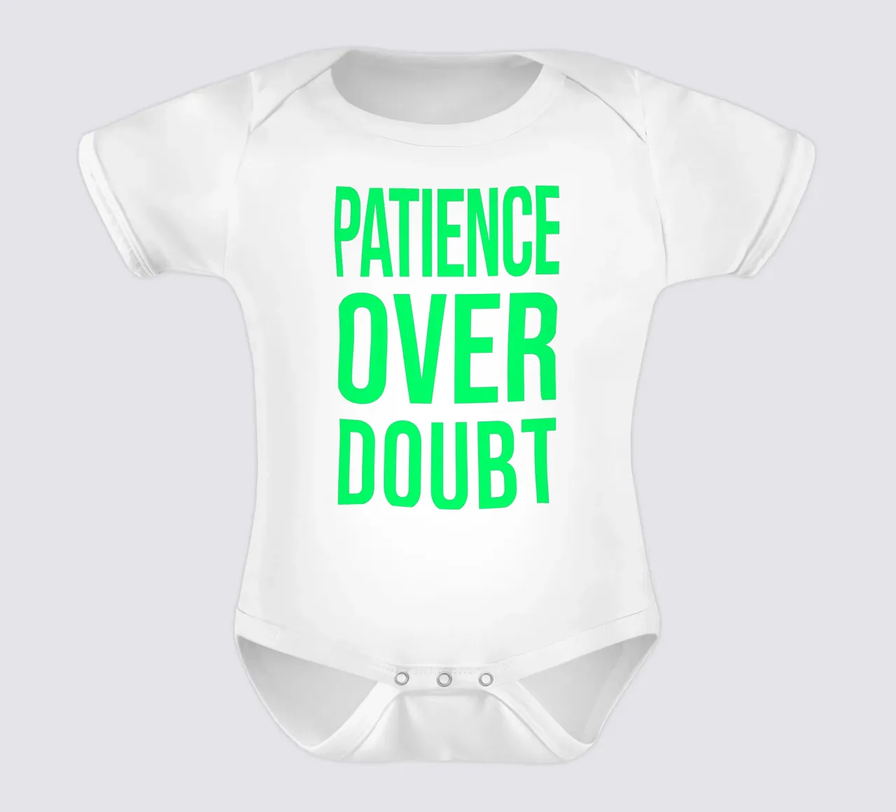 OVER series - bold letters, brave values (5 colors) body neonato maniche corte da FRICKE DESIGN