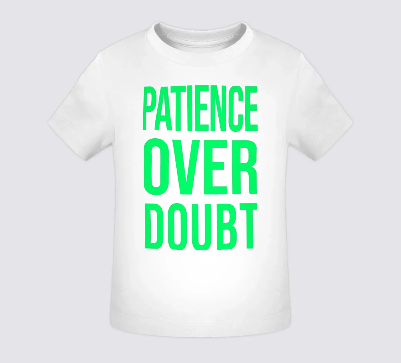 OVER series - bold letters, brave values (5 colors) maglietta neonato da FRICKE DESIGN