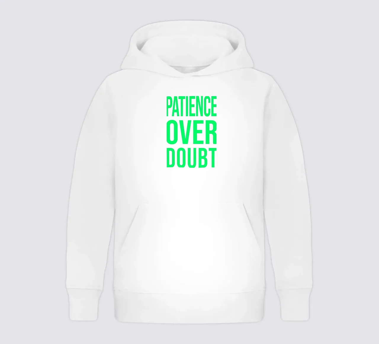 OVER series - bold letters, brave values (5 colors) felpa bambino con cappuccio da FRICKE DESIGN