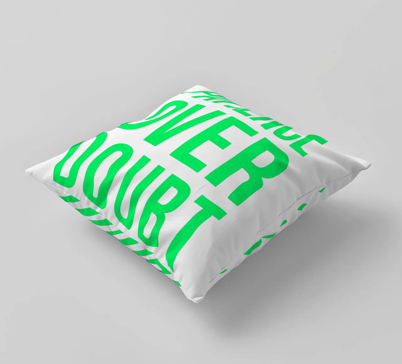 OVER series - bold letters, brave values (5 colors) cuscino da FRICKE DESIGN