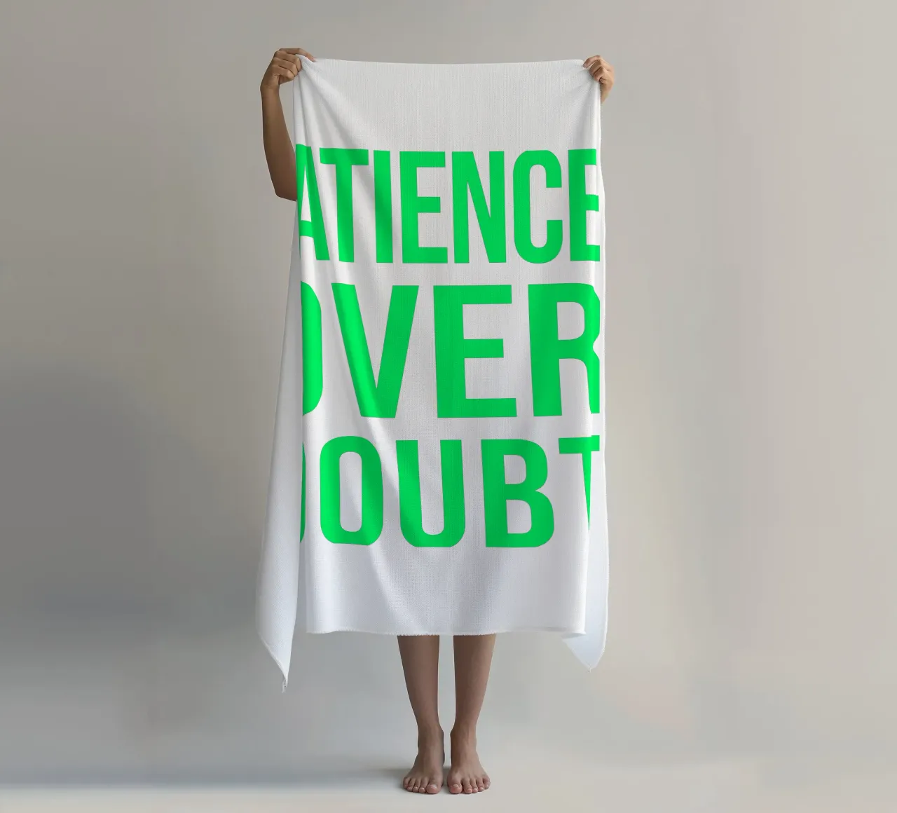OVER series - bold letters, brave values (5 colors) telo mare da FRICKE DESIGN