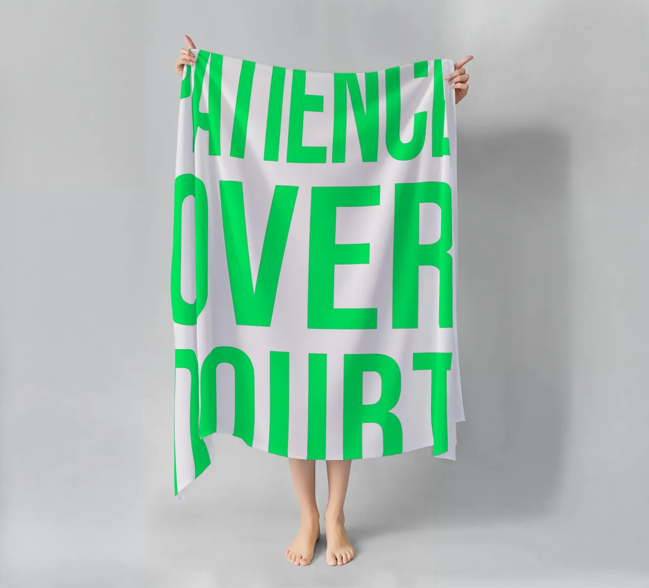 OVER series - bold letters, brave values (5 colors) telo mare da FRICKE DESIGN