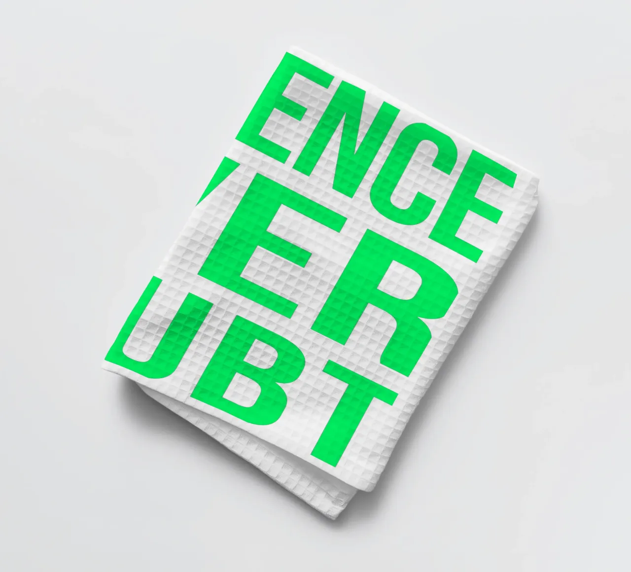 OVER series - bold letters, brave values (5 colors) torchon de FRICKE DESIGN