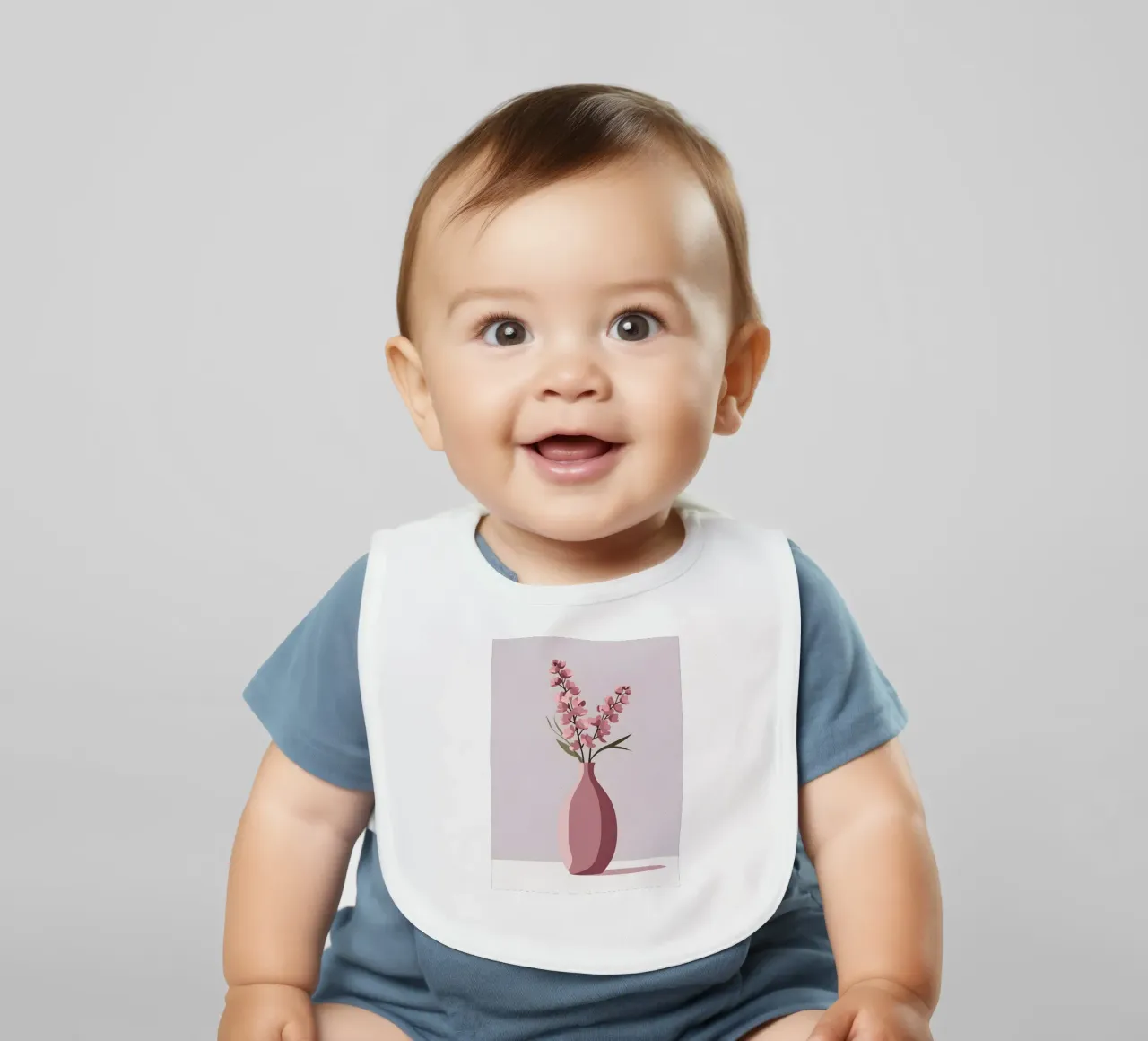 Vase Shape - Flat Vector baby bib by LIFESTYLE OBJECTS