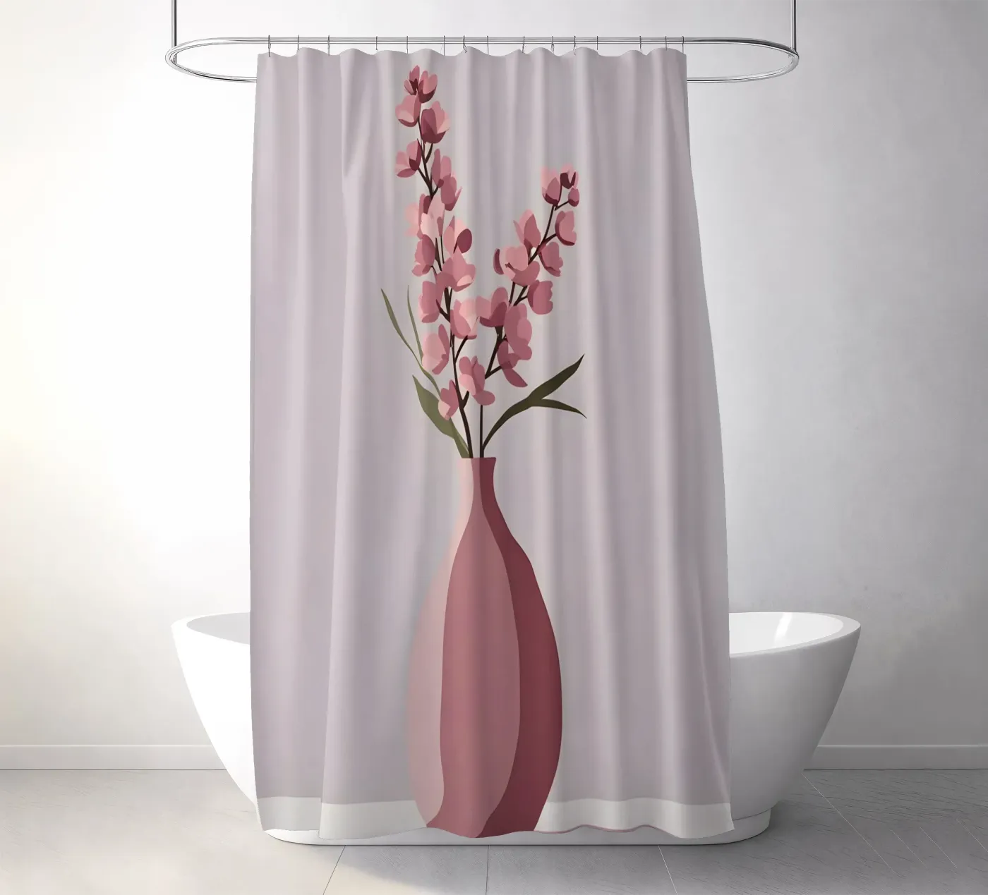 Vase Shape - Flat Vector shower curtain by LIFESTYLE OBJECTS