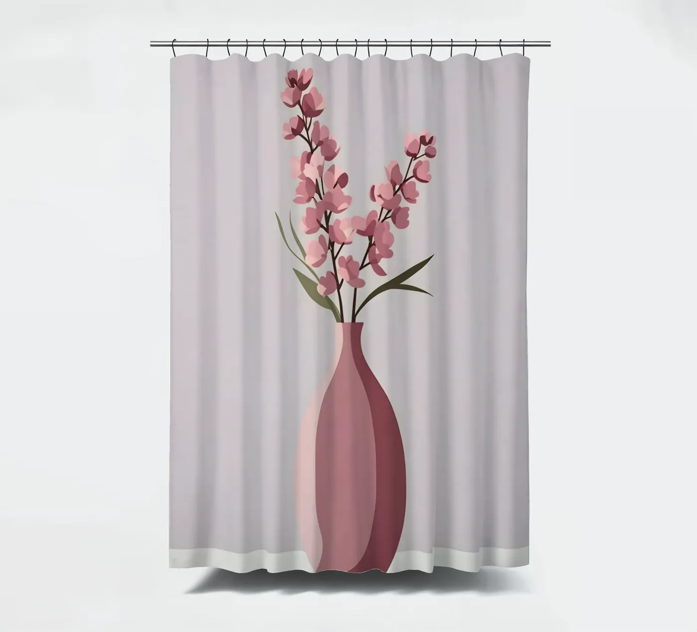 Vase Shape - Flat Vector shower curtain by LIFESTYLE OBJECTS
