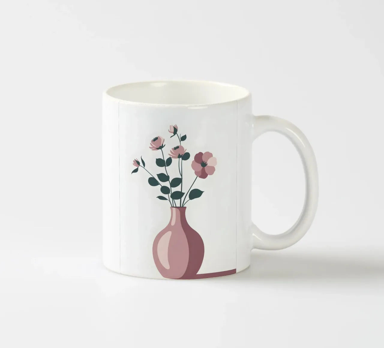 Forma del vaso - Vettore piatto tazza in ceramica da Botanical Gallery