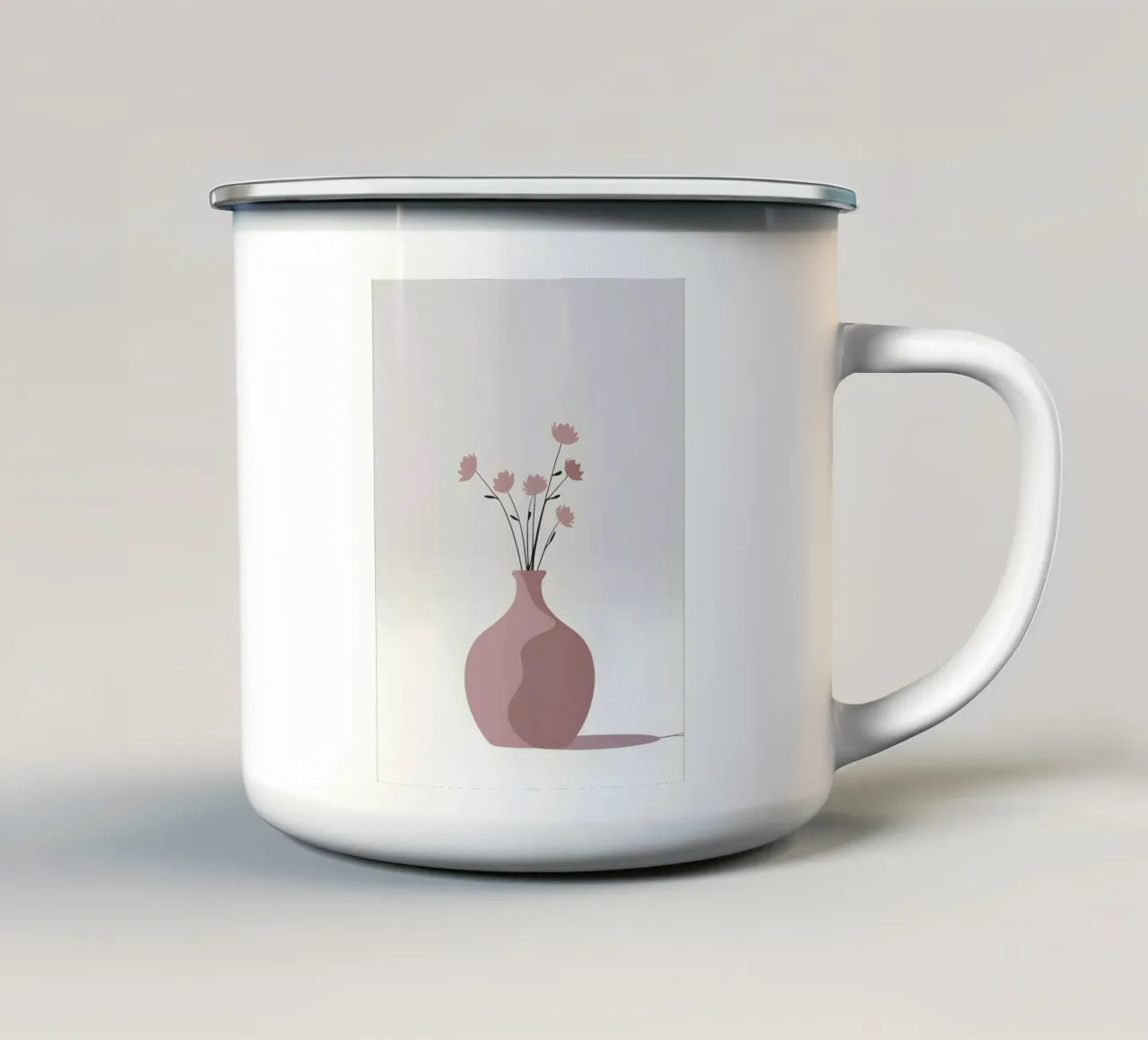Forma del vaso - Vettore piatto tazza in smalto da Botanical Gallery