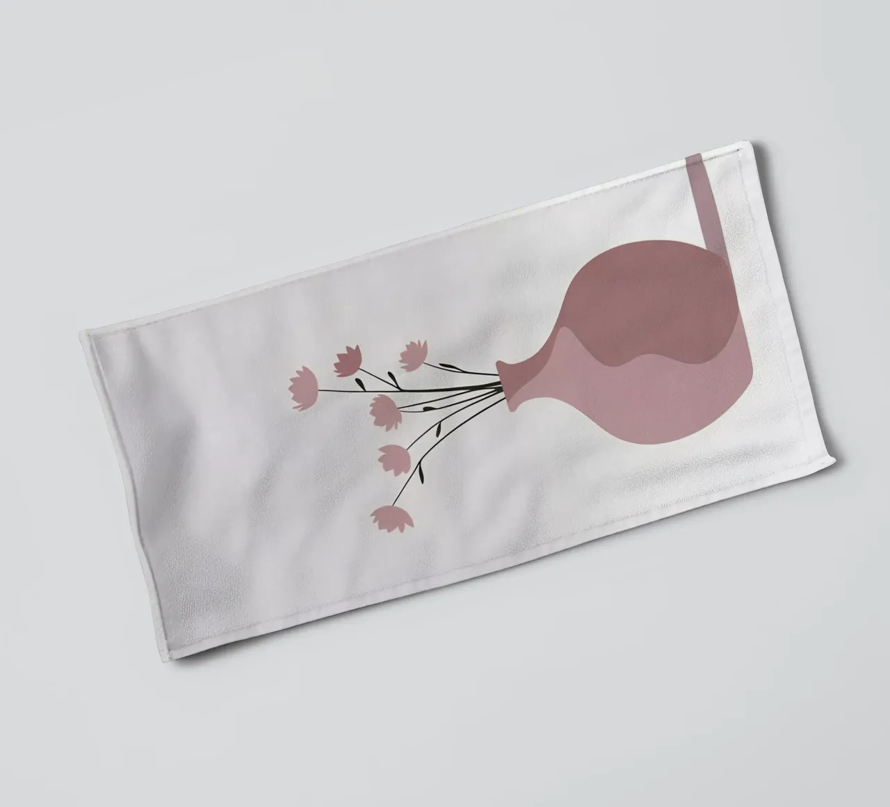 Vase Shape - Flat Vector towel by Botanical Gallery