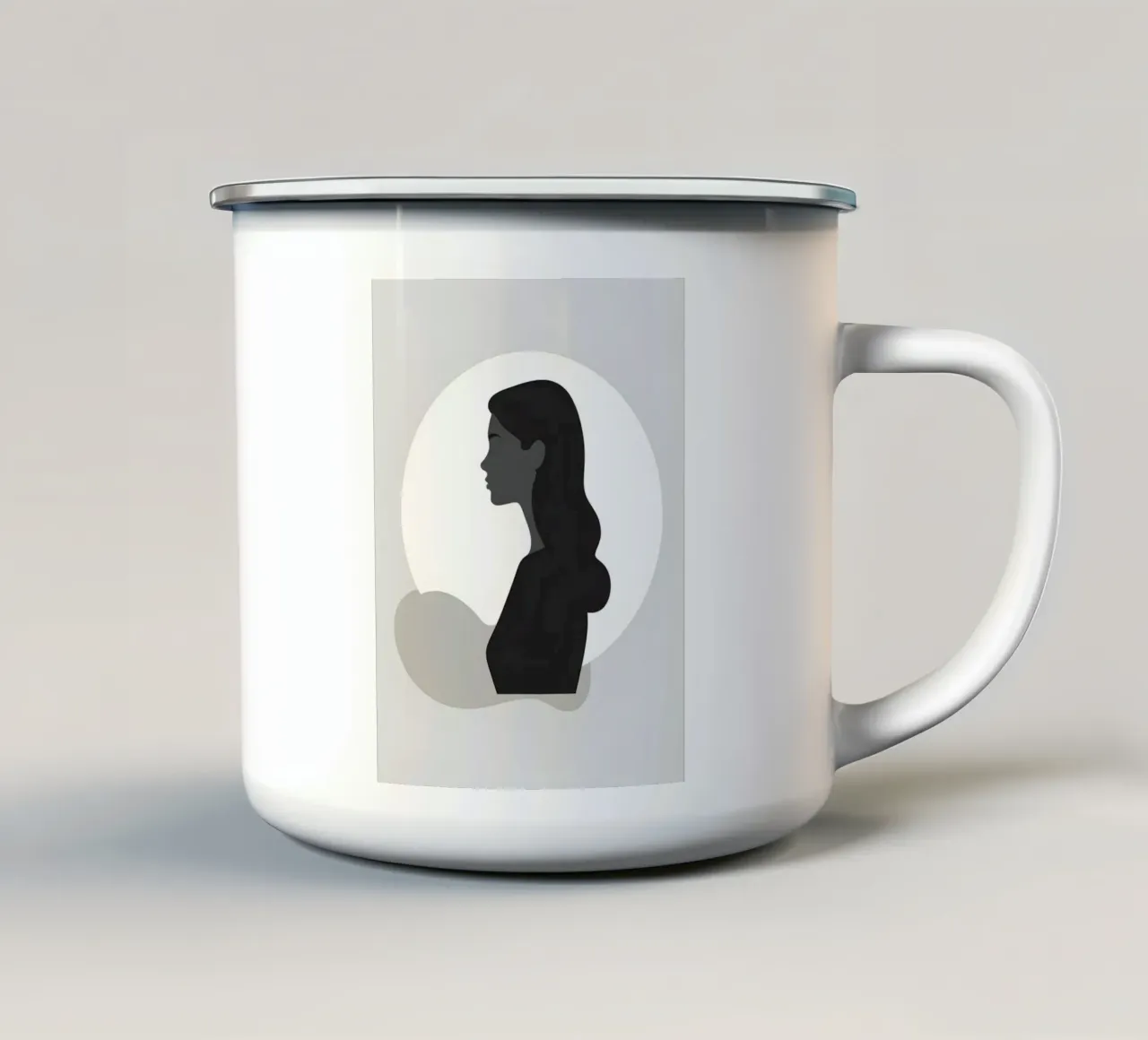 Female Profile - Zero Shadow tazza in smalto da Botanical Gallery