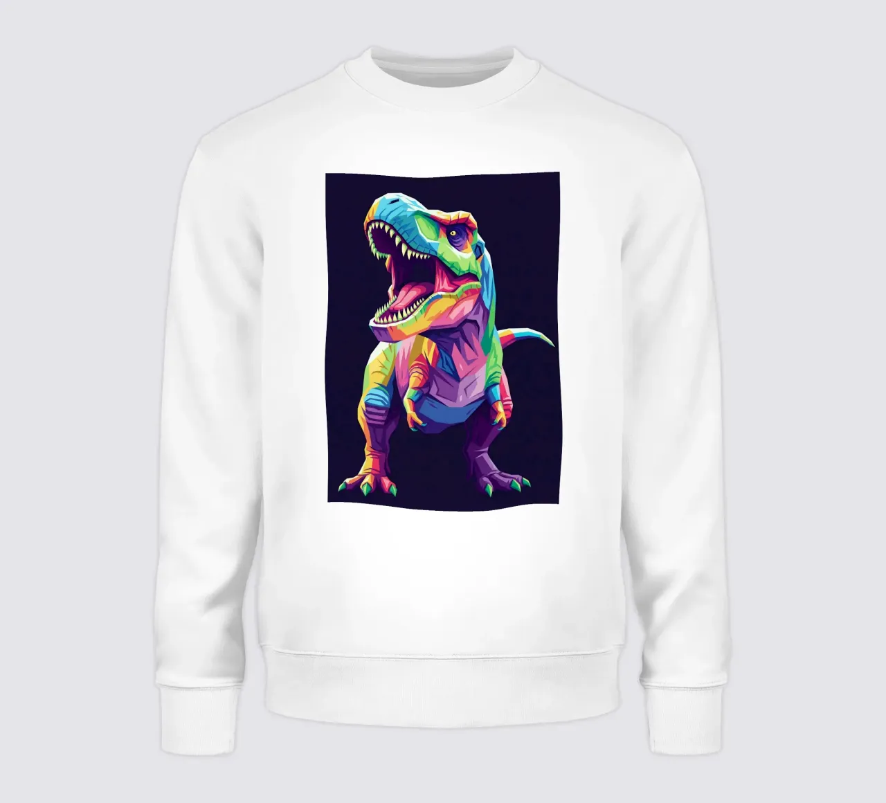 T-REX colorato pop art felpa da Wild Life studio