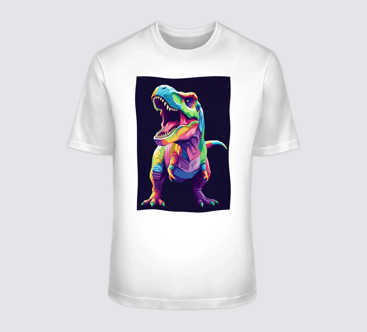 T-REX colorato pop art t-shirt da Wild Life studio