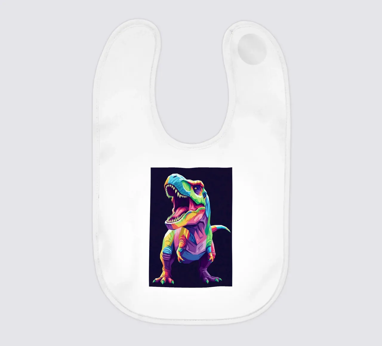 T-REX colorato pop art bavaglino da Wild Life studio