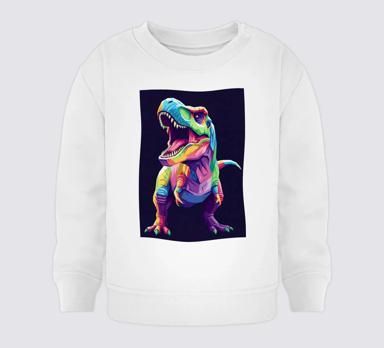 T-REX colorato pop art felpa neonato da Wild Life studio
