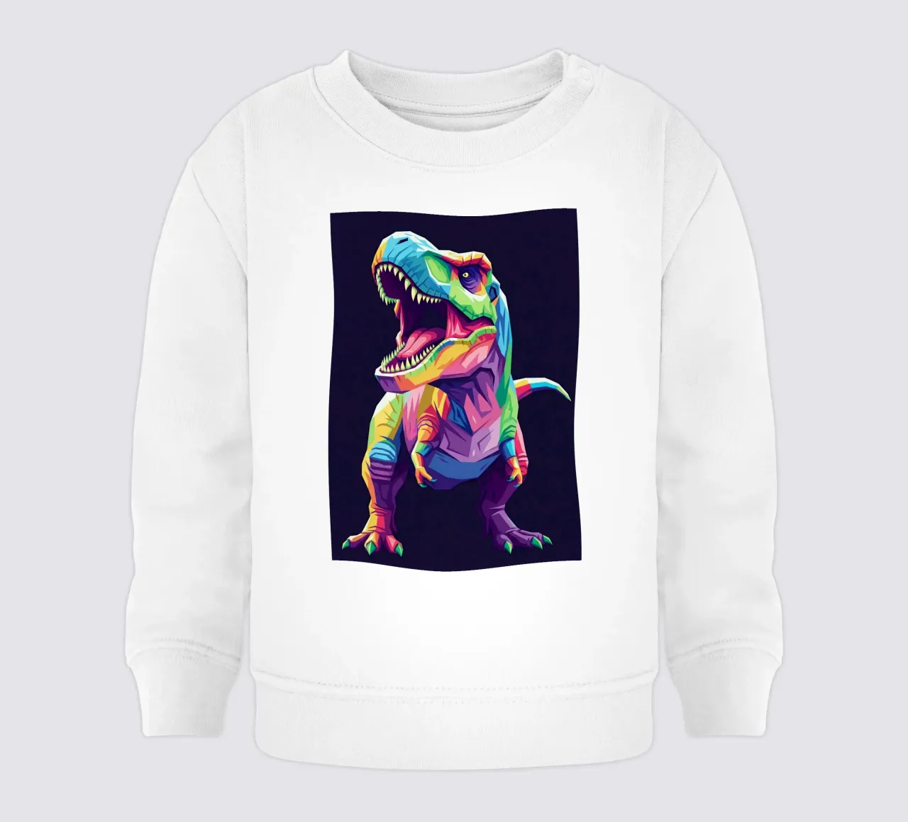 T-REX colorato pop art felpa neonato da Wild Life studio
