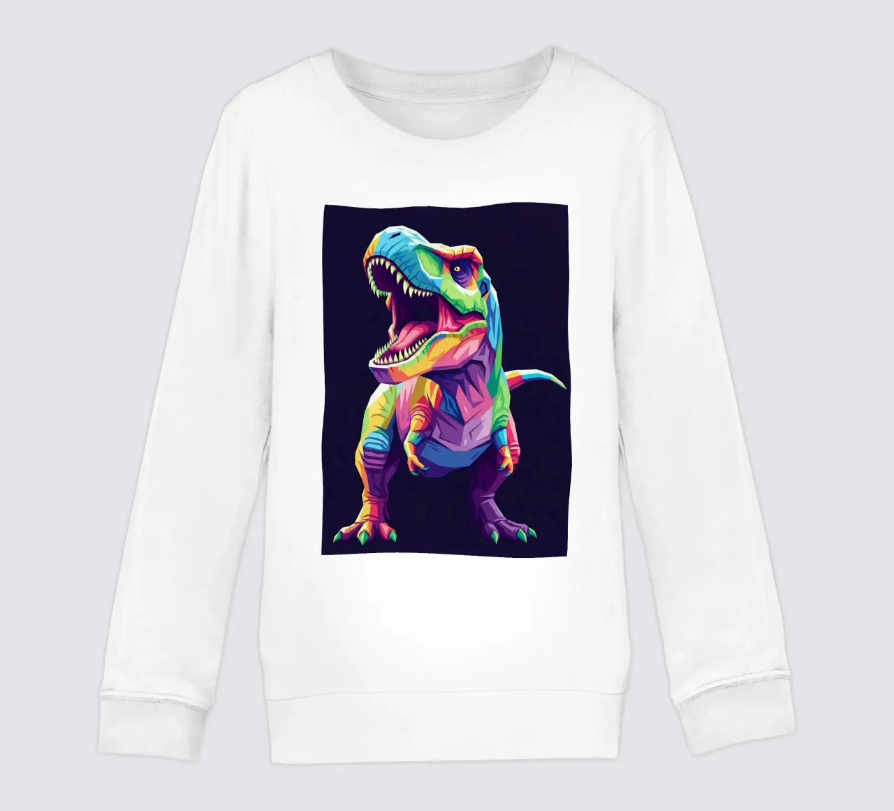 T-REX colorato pop art felpa bambino da Wild Life studio