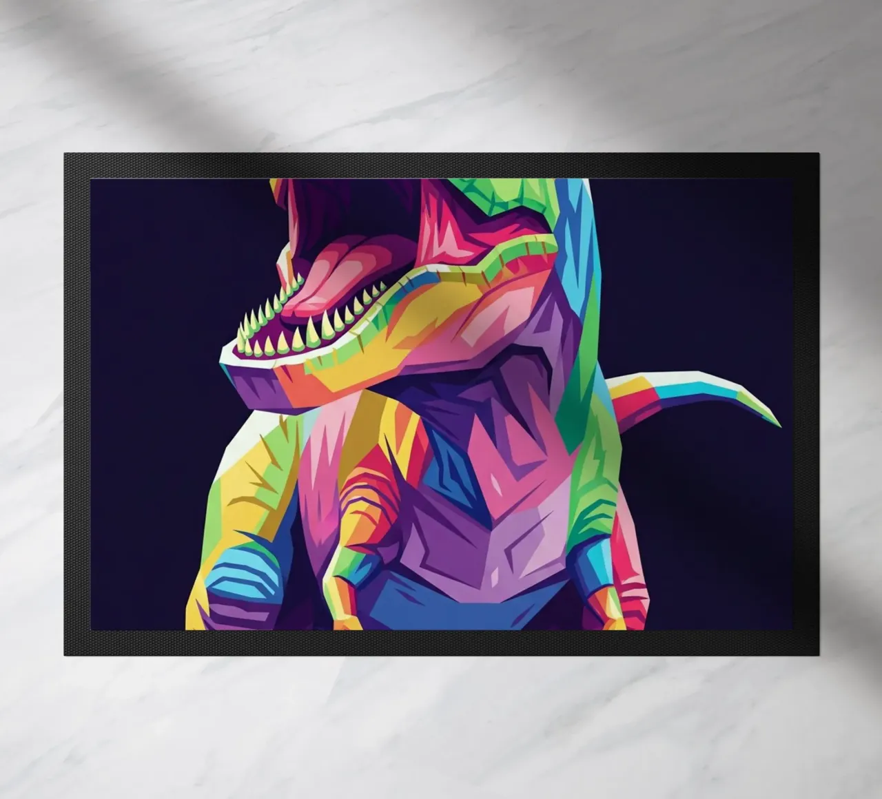 T-REX colorato pop art zerbino da Wild Life studio