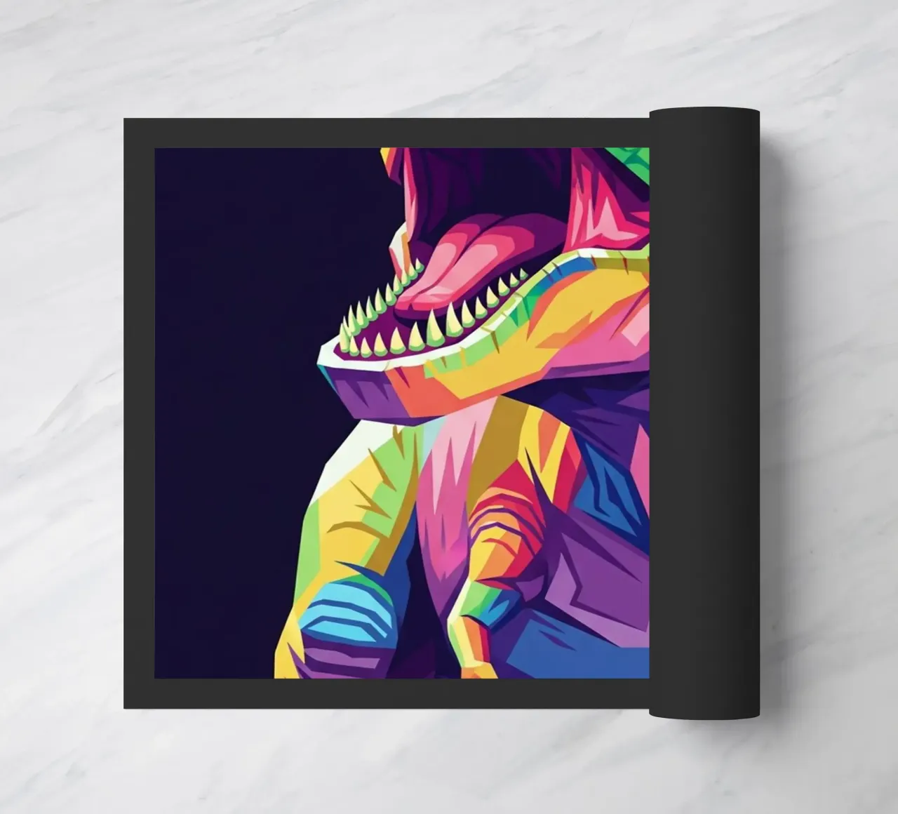T-REX colorato pop art zerbino da Wild Life studio