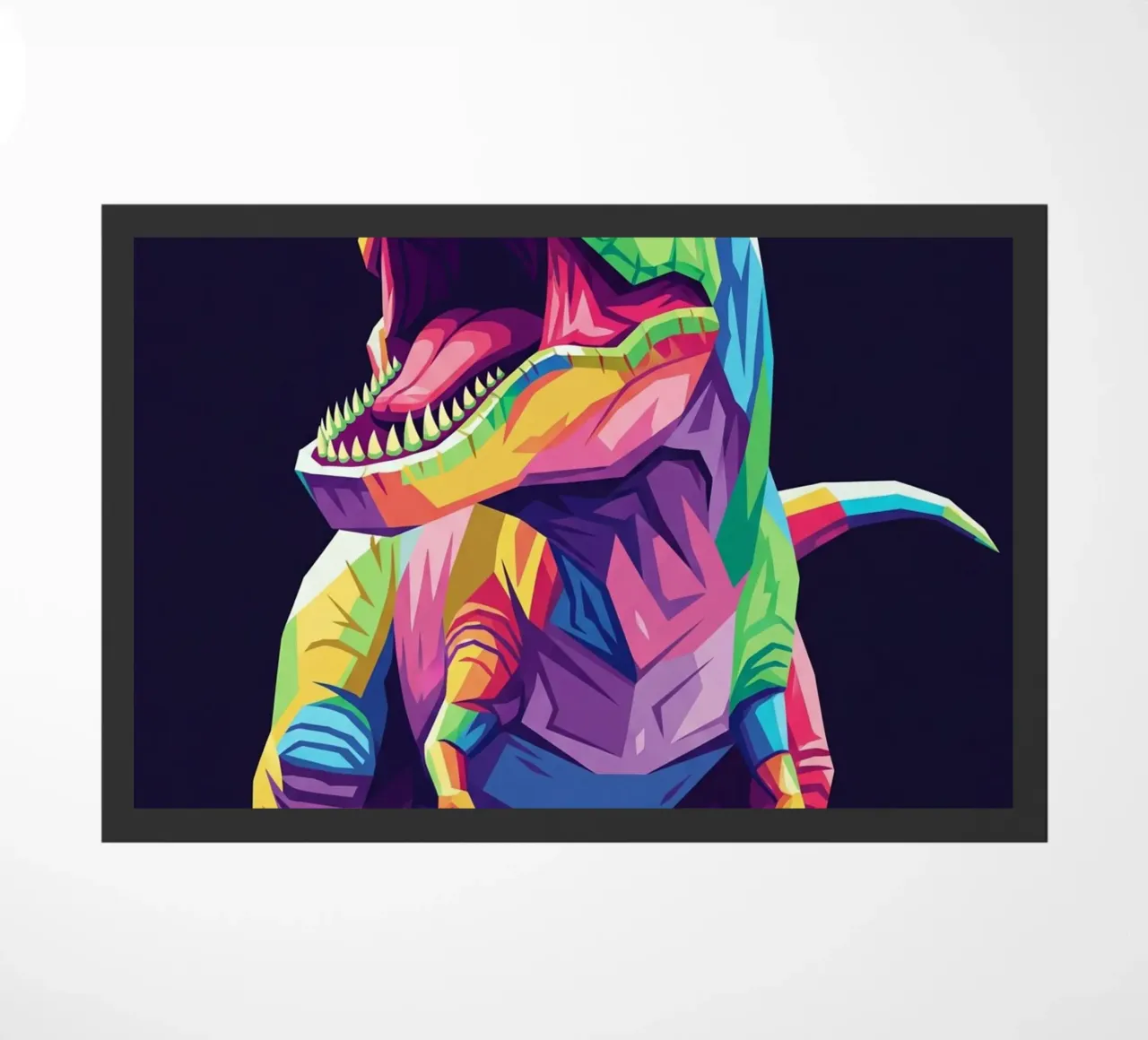 T-REX colorato pop art zerbino da Wild Life studio