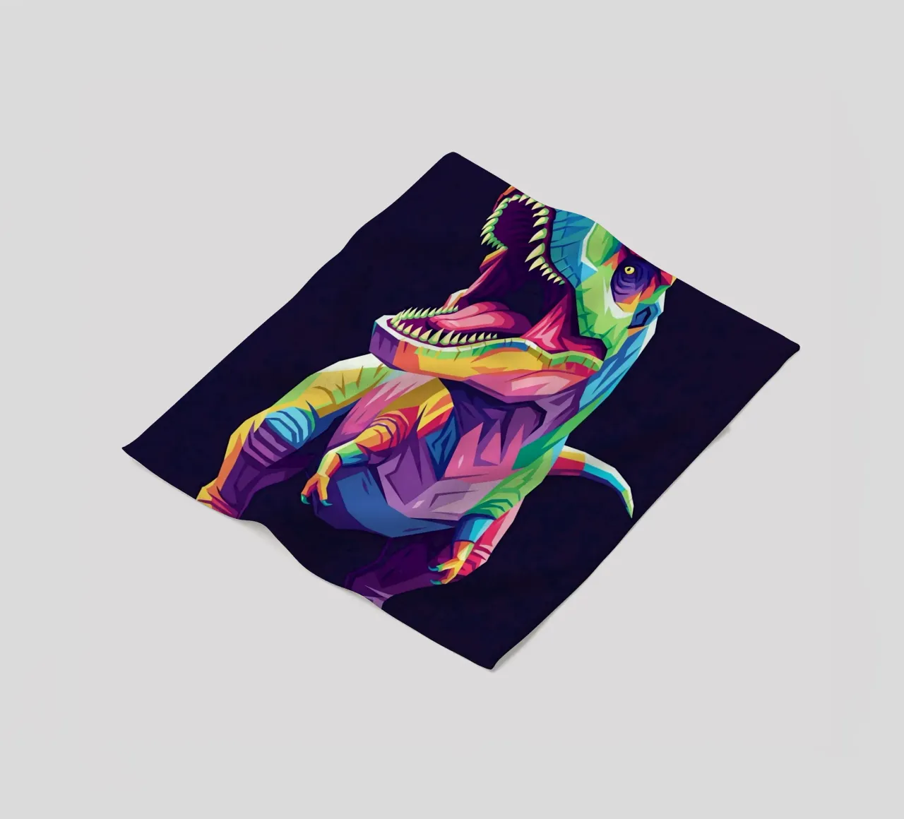 T-REX colorato pop art coperta in pile da Wild Life studio