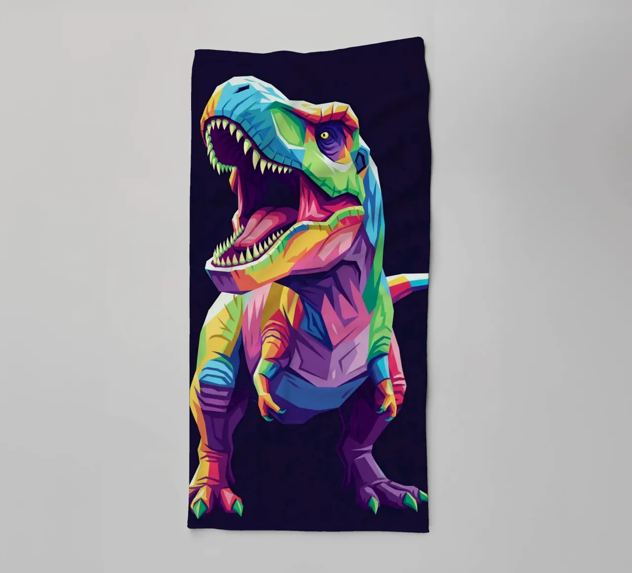 T-REX colorato pop art asciugamano da bagno da Wild Life studio