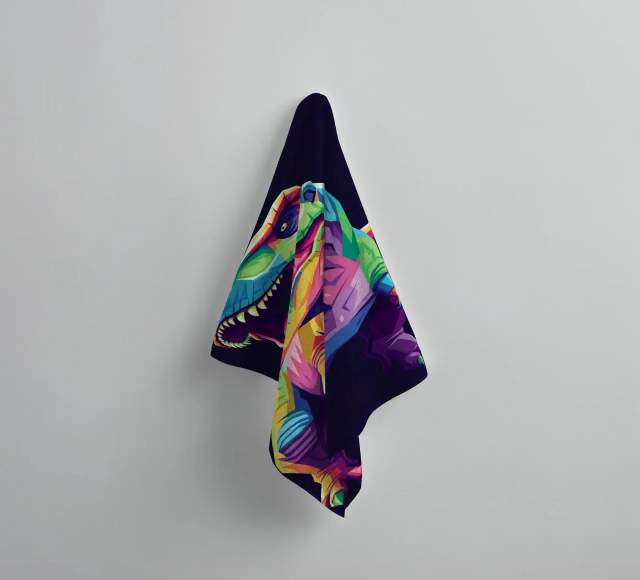 T-REX colorato pop art asciugamano da bagno da Wild Life studio