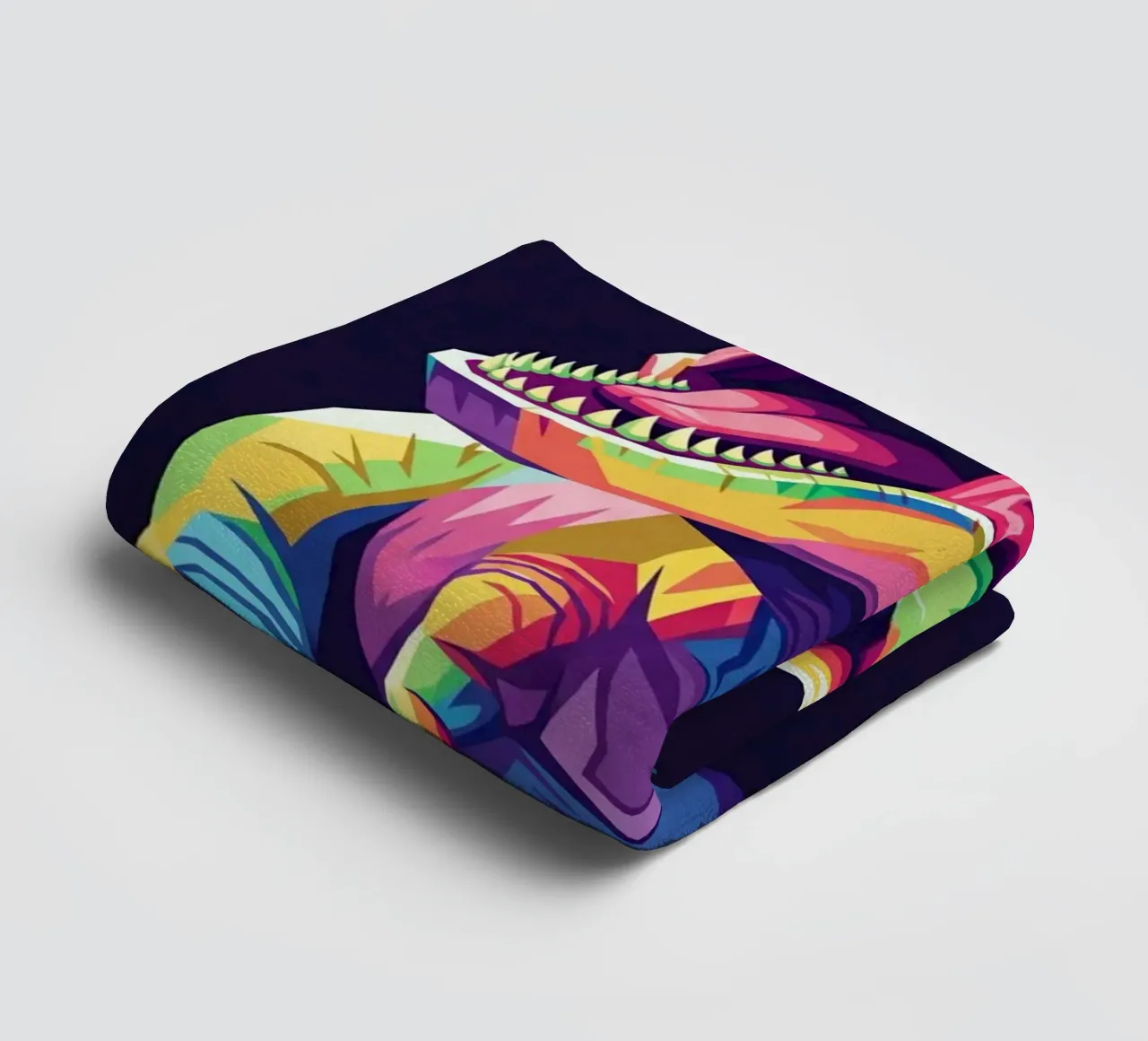 T-REX colorato pop art asciugamano da bagno da Wild Life studio