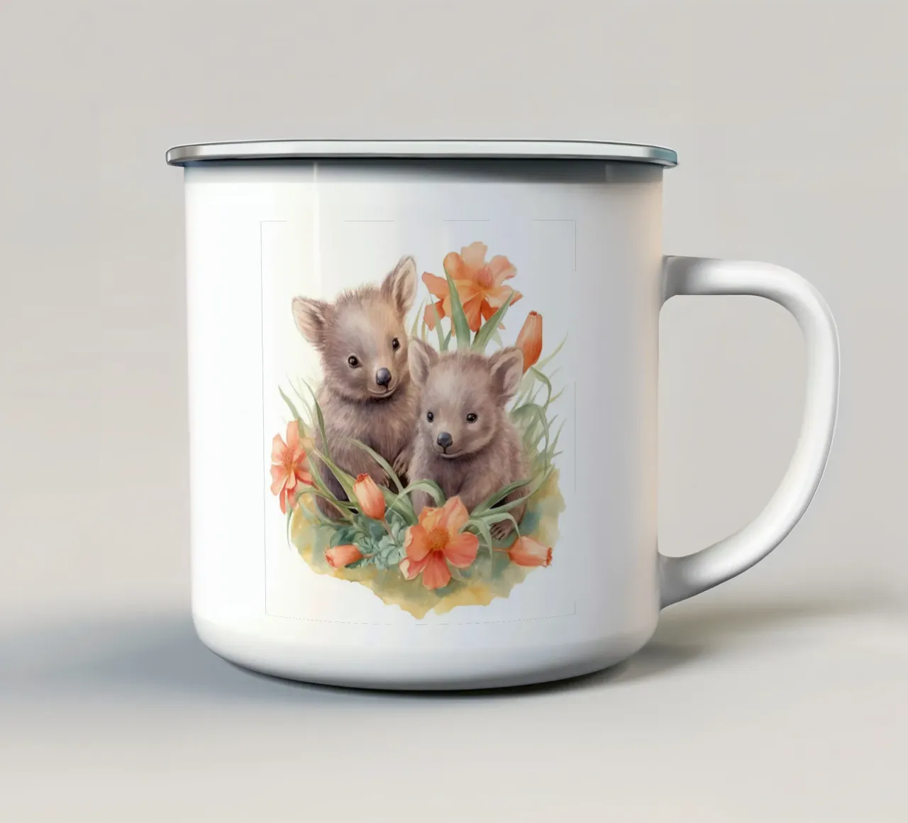 Piccoli vombati tazza in smalto da Happy Littles