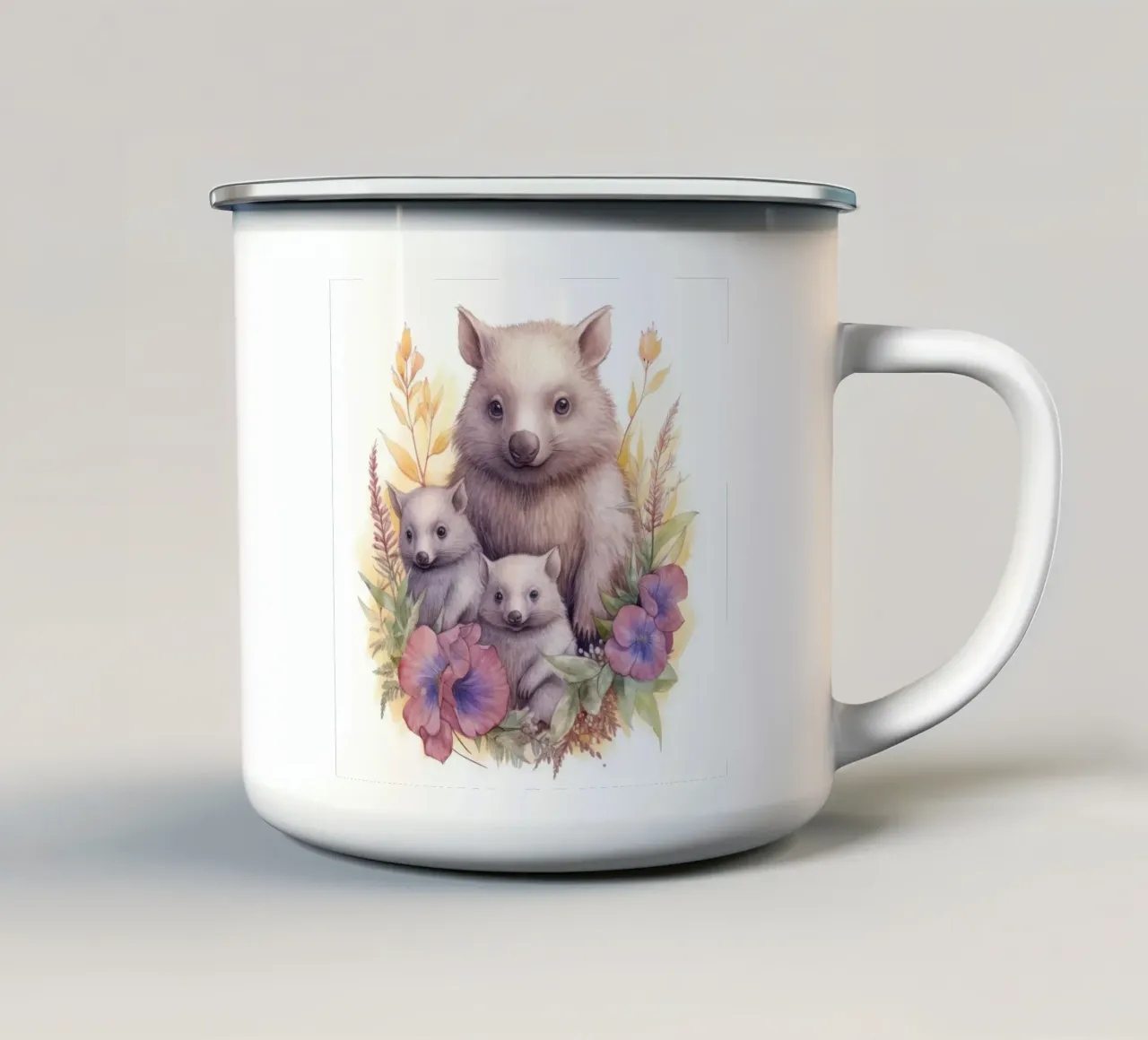 Piccoli vombati tazza in smalto da Happy Littles