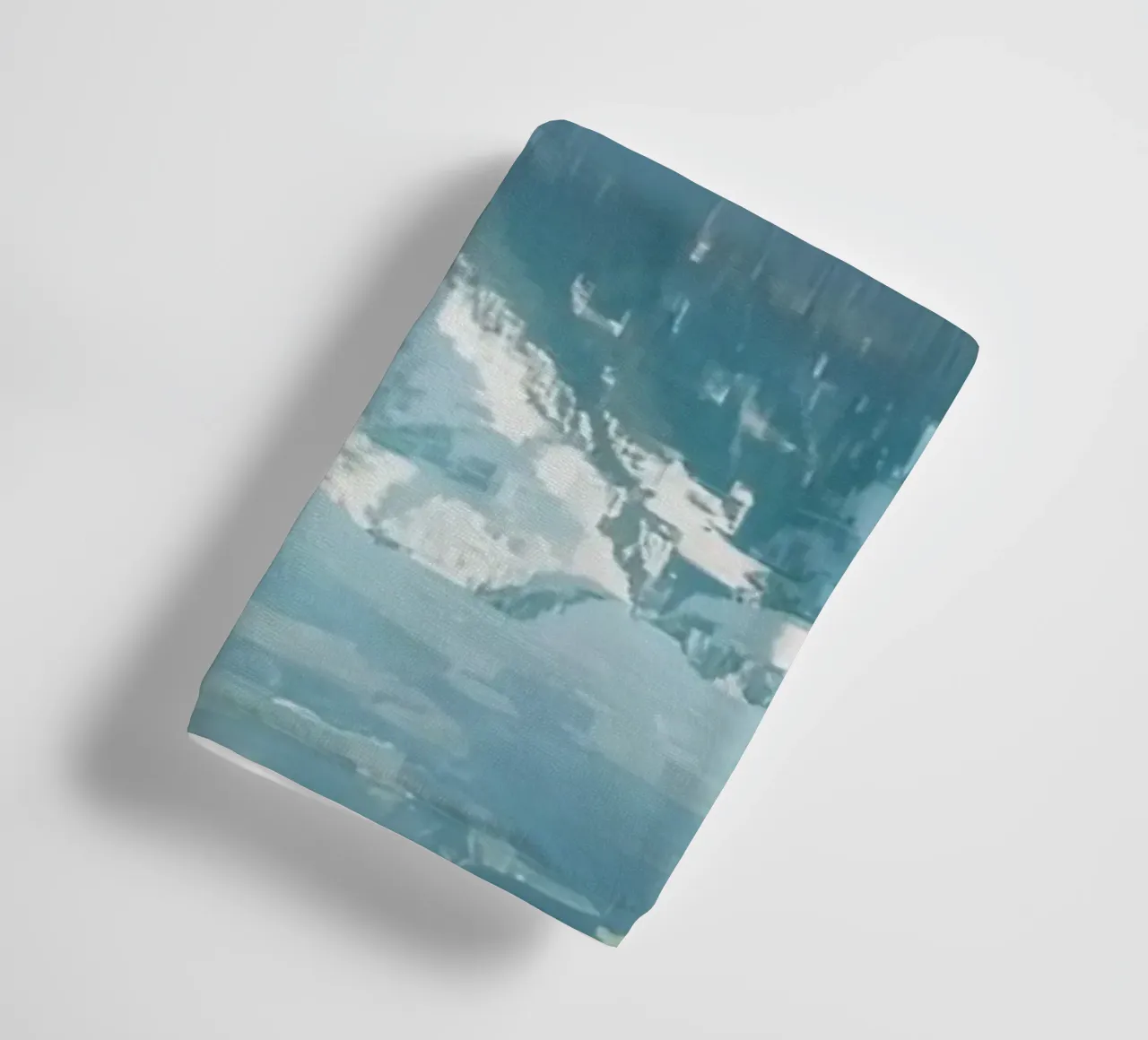 Snow-capped Mountains Reflected in a Calm Lake with Forested towel by DesignDoodle