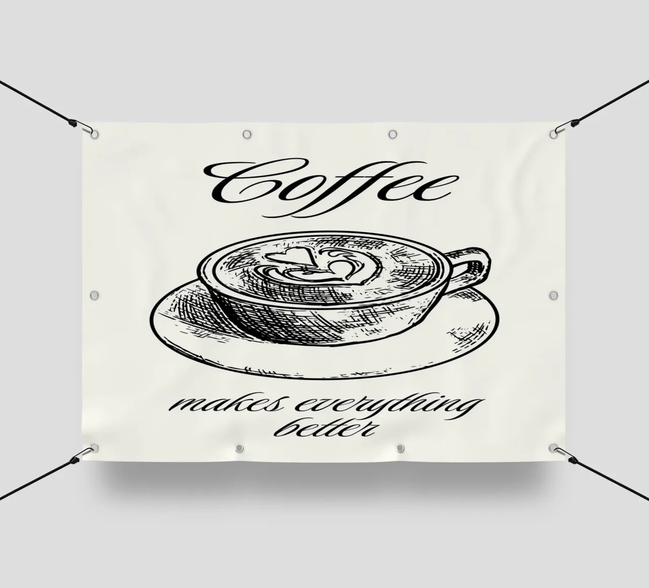 Coffee makes everything better telo in pvc da PinkCandyWalls