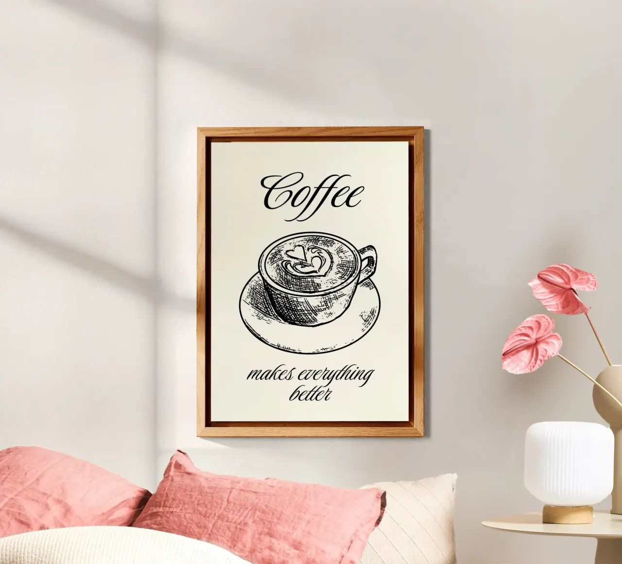 Coffee makes everything better alluminio dibond da PinkCandyWalls