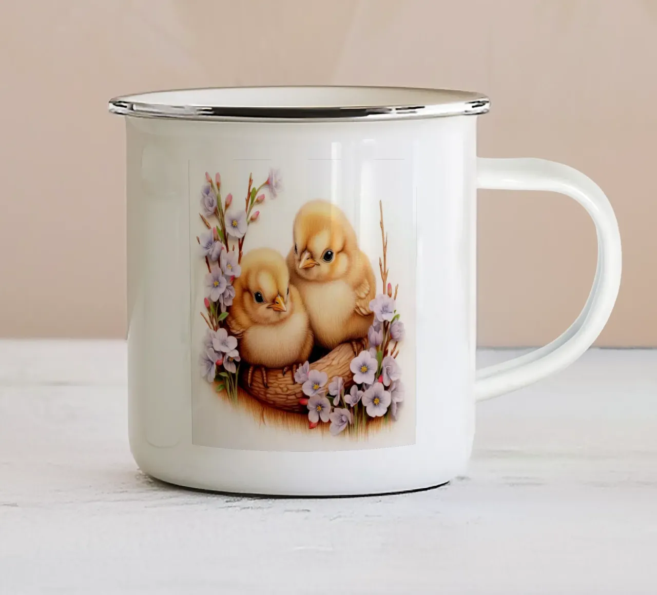 Pulcini tazza in smalto da Happy Littles