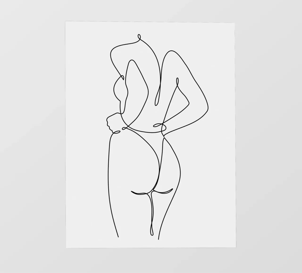 Line art di una donna pellicola backlit da Craig Harris
