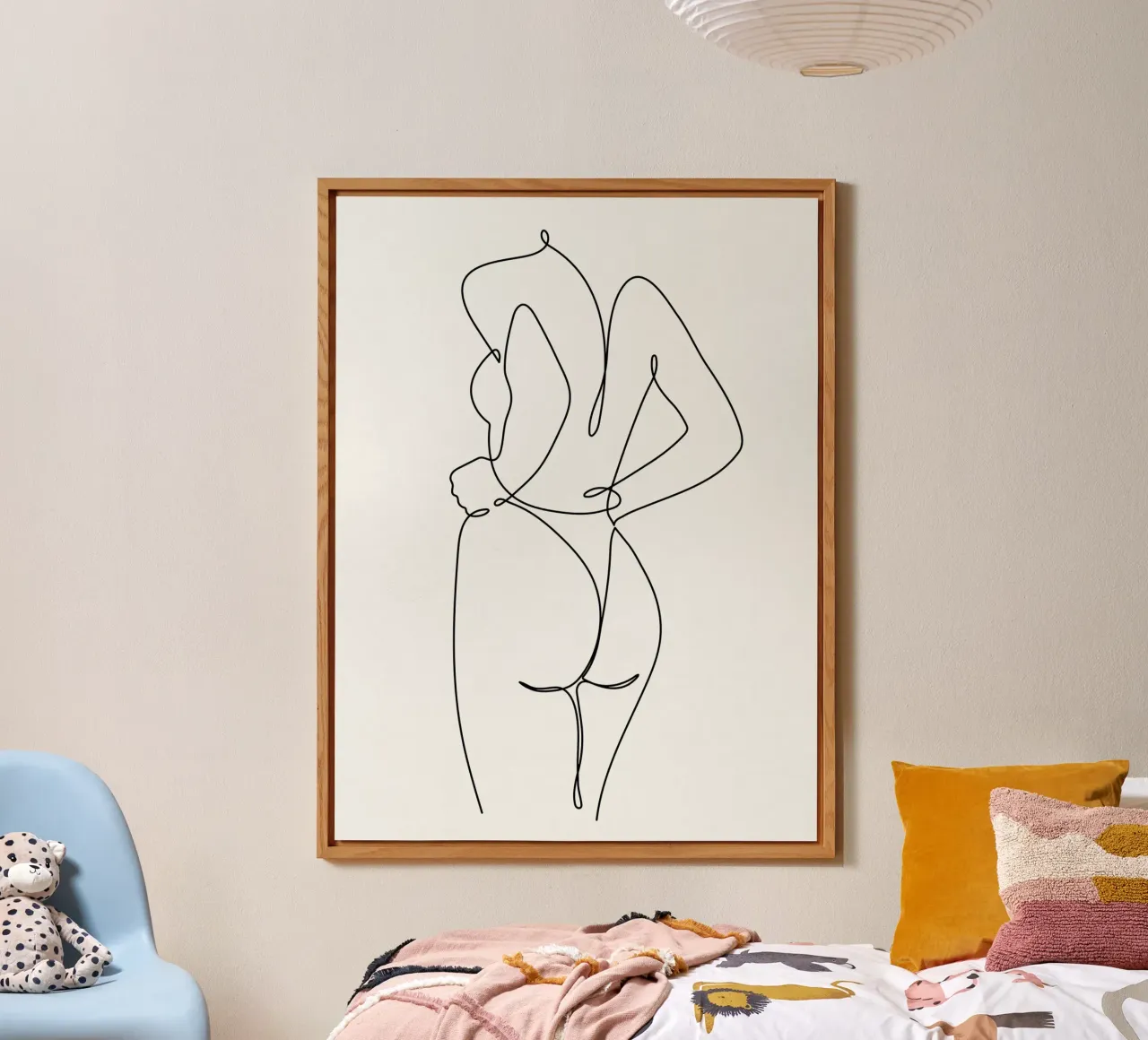 Line art di una donna alluminio dibond da Craig Harris