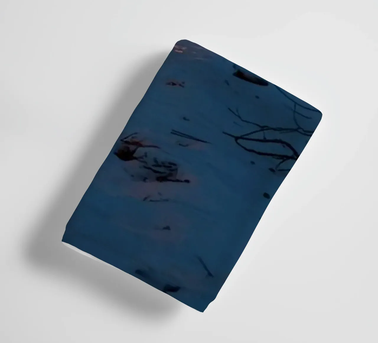 Snowy Forest Path Lined with Lanterns towel by DesignDoodle