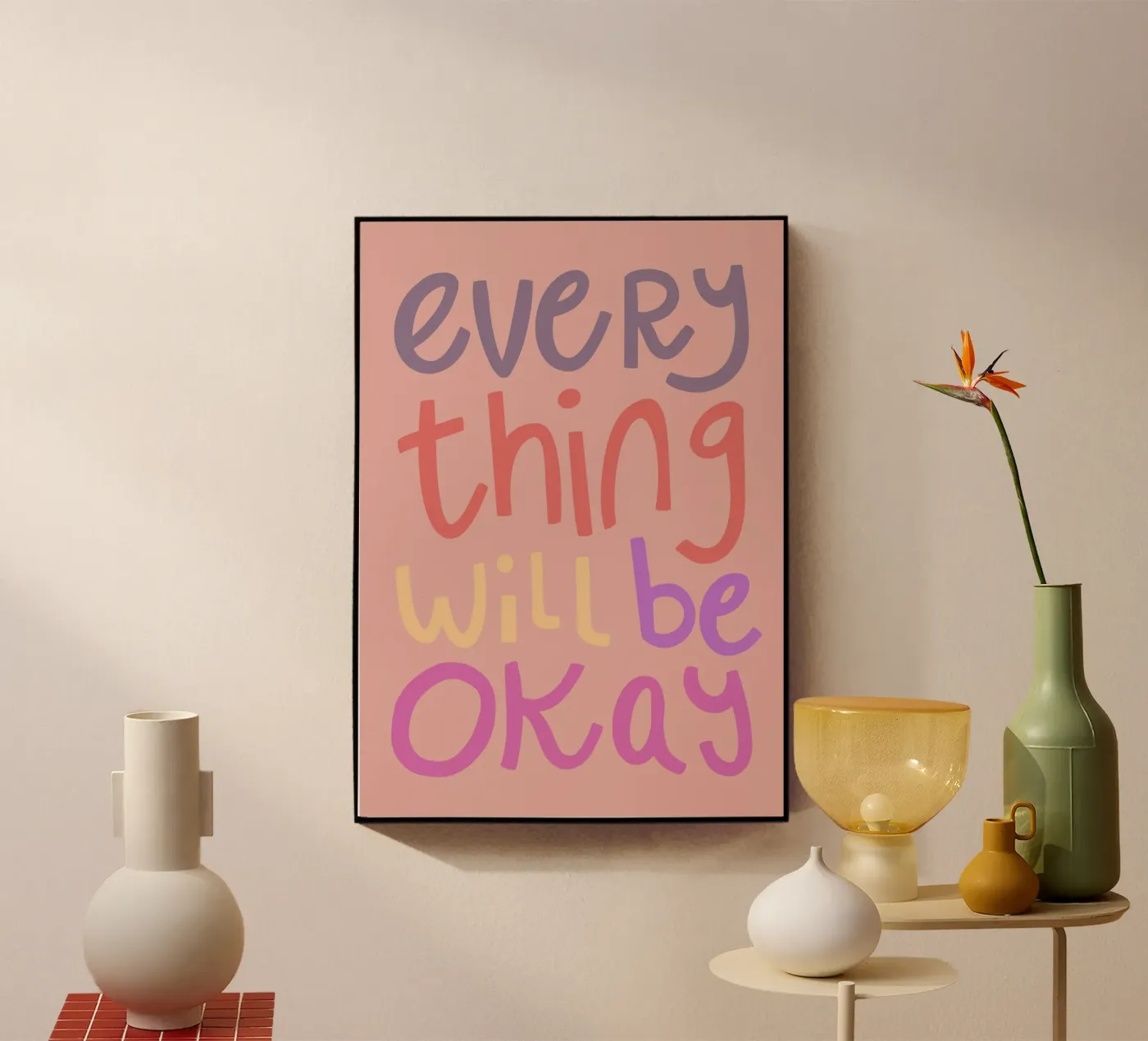 Everything will be okay plexiglas de Art House
