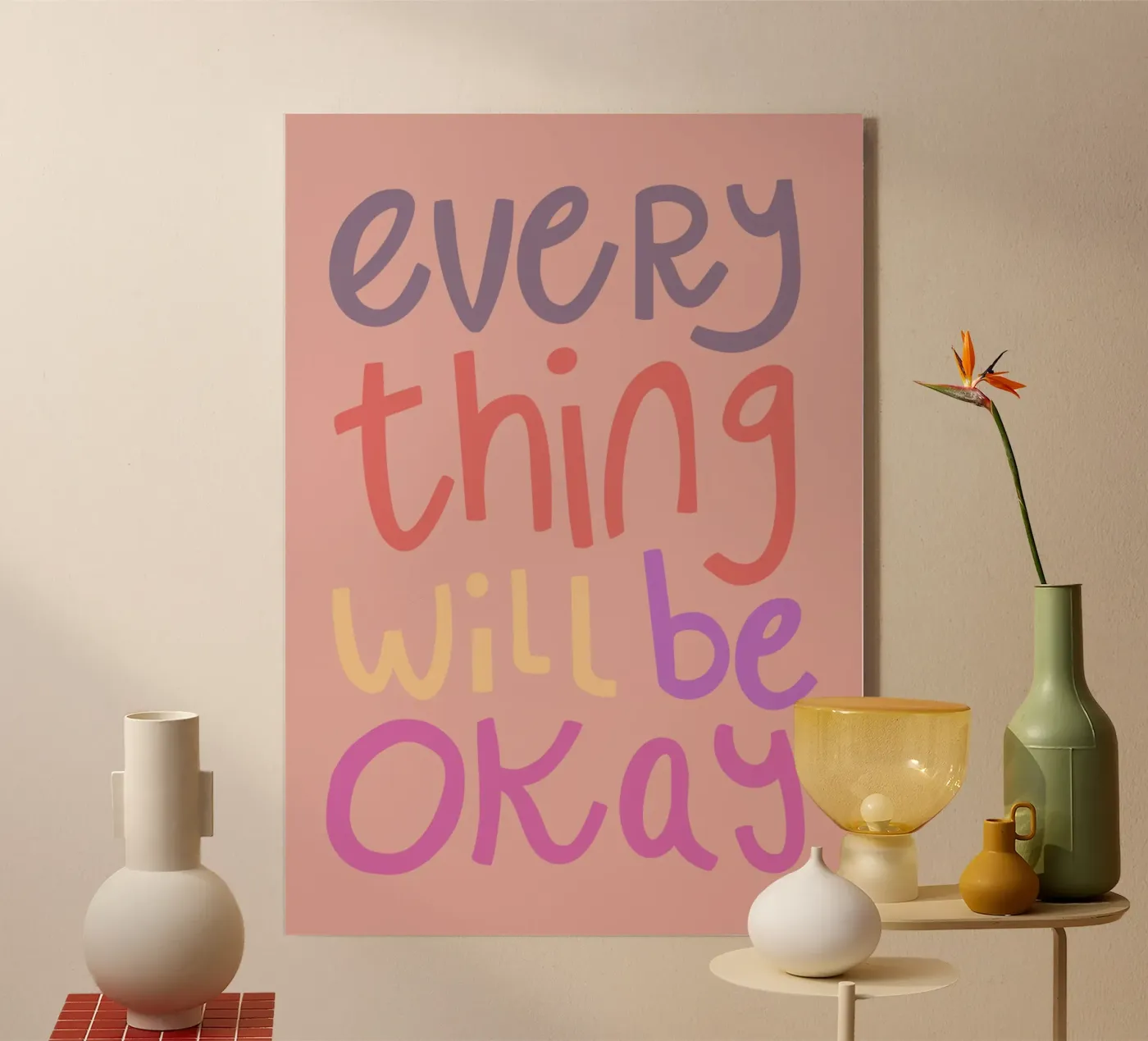 Everything will be okay plexiglas de Art House