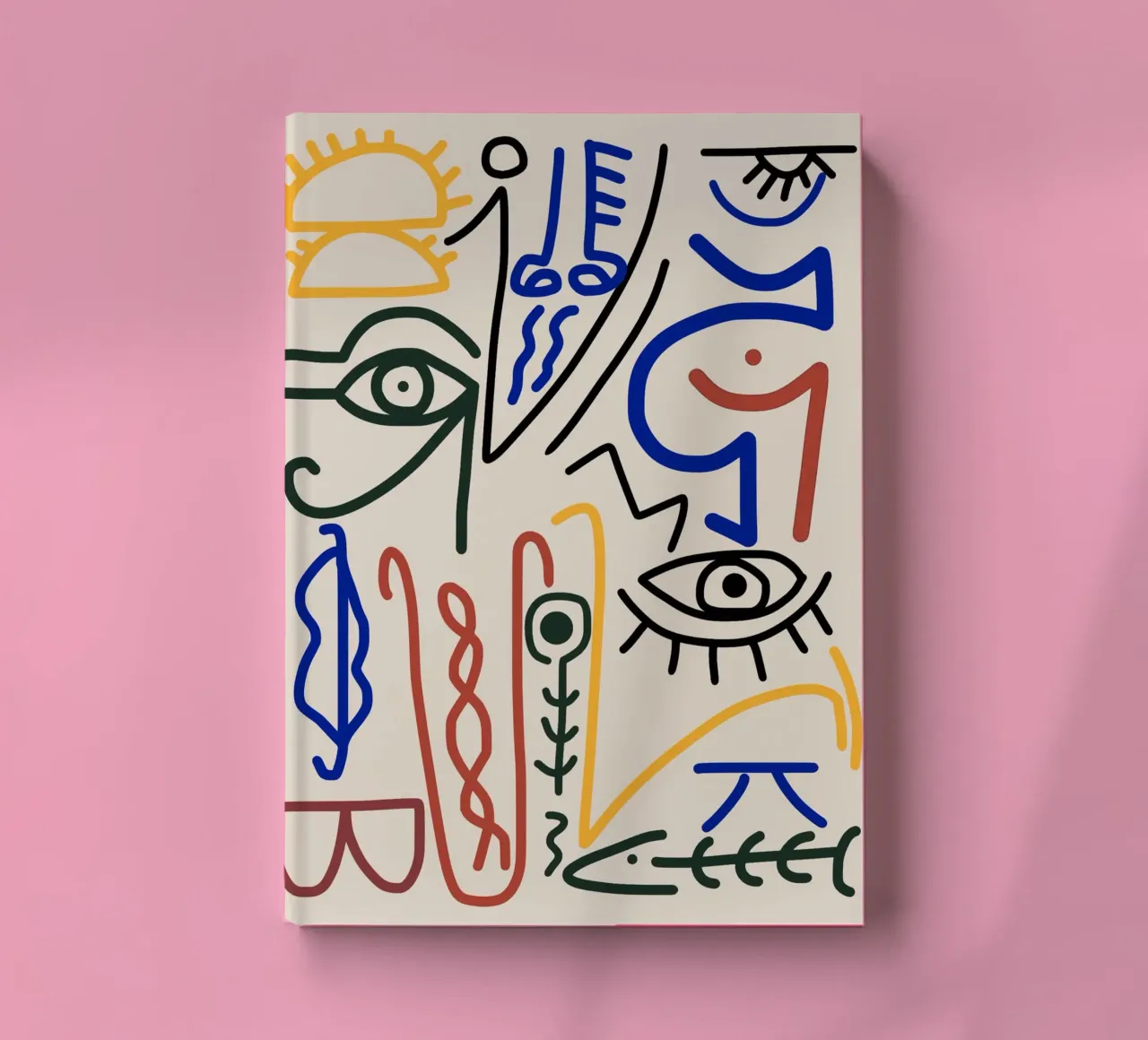 Maximalist line art 13 notebook by Little Dean