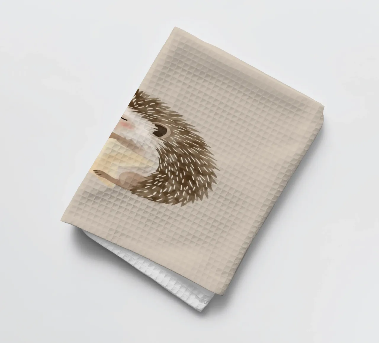 Mignon hérisson endormi serrant une étoile dans ses bras torchon de DesignDoodle