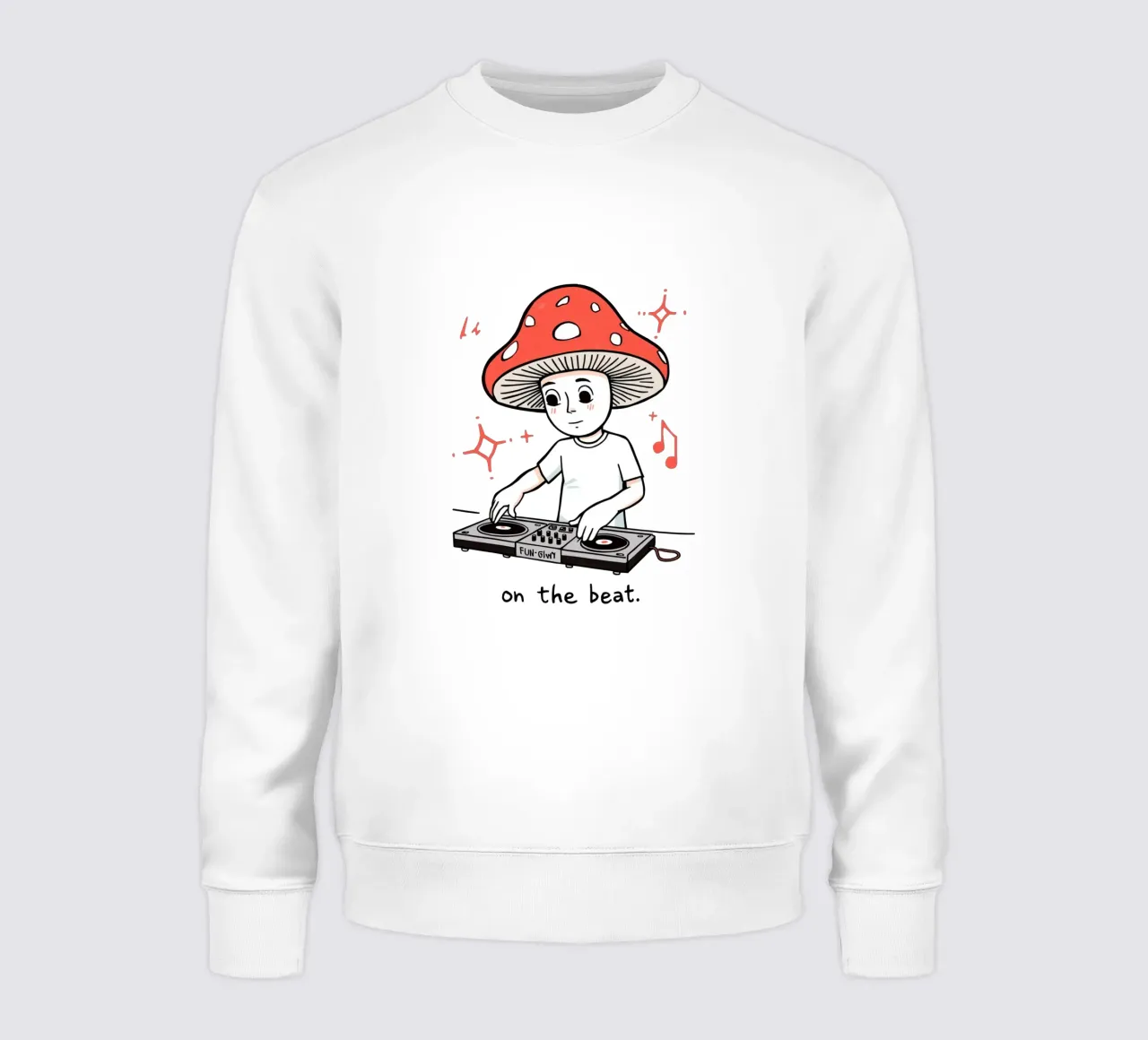 DJ con la testa a fungo felpa da DesignDoodle