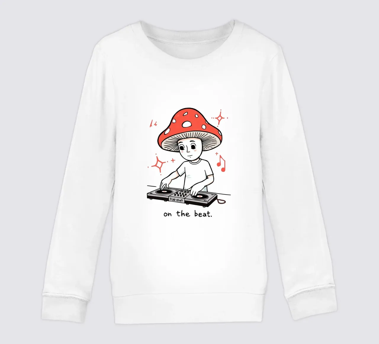 DJ con la testa a fungo felpa bambino da DesignDoodle