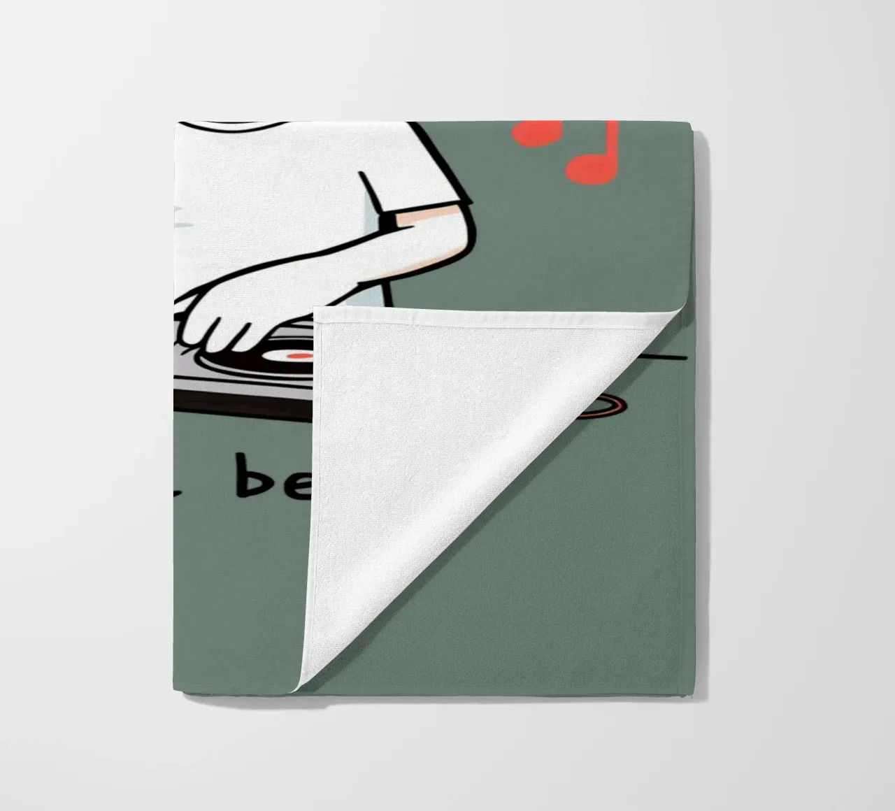 DJ con la testa a fungo telo mare da DesignDoodle